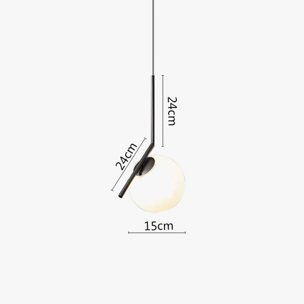 Suspension LED anneau en métal noir design — LZ4X9P7