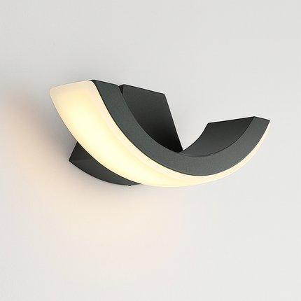 Applique murale extérieure LED arrondie pour jardin — LZ4X9T1