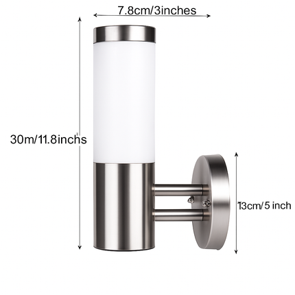 Applique murale LED extérieure design chromé Milky — LZ4X9T2