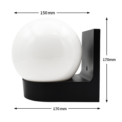 Applique extérieur LED socle et boule Acrylic