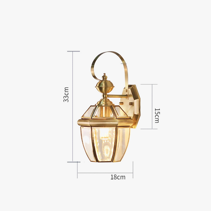 Applique murale extérieure rétro cuivre pour jardin, balcon et terrasse — LZ4X9T