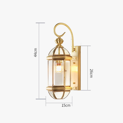 Applique murale extérieure rétro cuivre pour jardin, balcon et terrasse — LZ4X9T