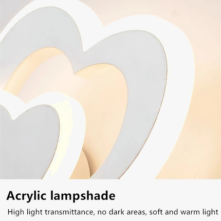 Applique LED en forme de coeur