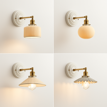 Applique murale LED nordique blanche en céramique Beisde Iwhd — LZ4QX7