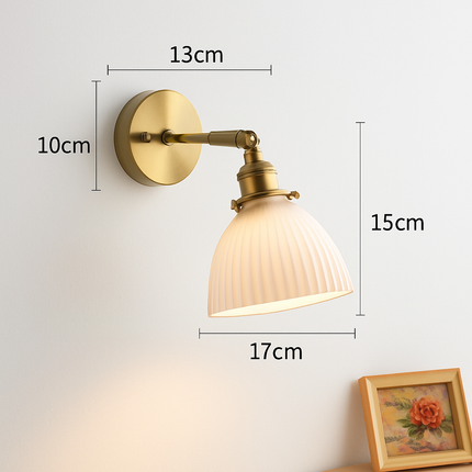 Applique murale LED nordique blanche en céramique Beisde Iwhd — LZ4QX7