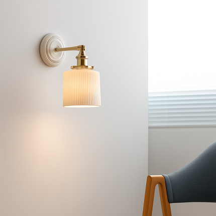 Applique murale LED nordique blanche en céramique Beisde Iwhd — LZ4QX7