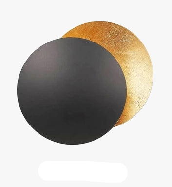 Applique murale LED ronde finition cuivre effet éclipse lunaire — LZ4P9XJ