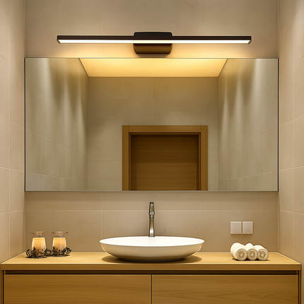 Applique murale LED avec miroir rectangulaire pour salle de bain — LZ4D7Q9