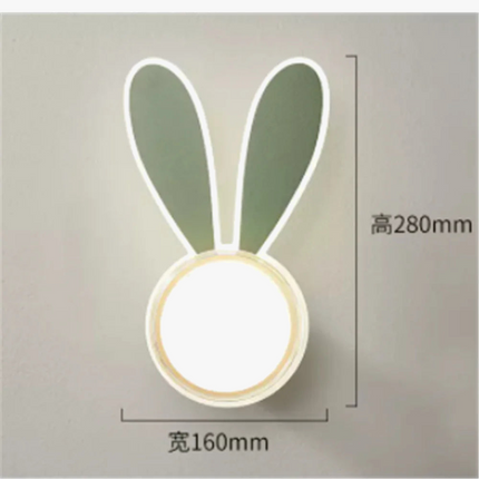 Applique murale acrylique enfant motif dauphin et lapin — LZ4X9Q2