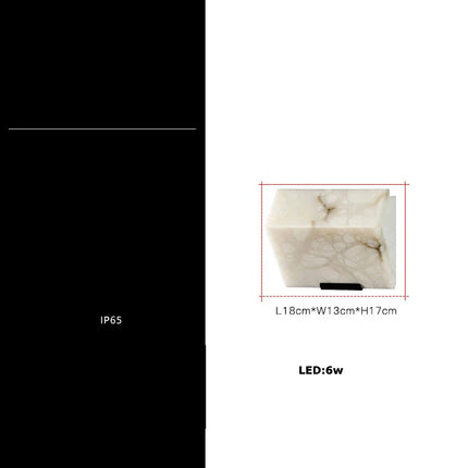 Applique murale étanche style art déco effet marbre pour intérieur et extérieur — LZ4D9X2
