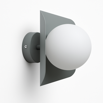 Applique murale LED minimaliste avec boule blanche colorée — LZ4X9P2