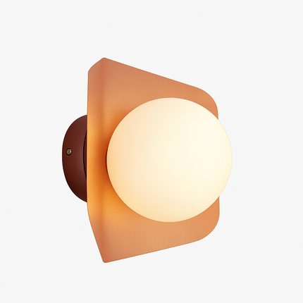 Applique murale LED minimaliste avec boule blanche colorée — LZ4X9P2