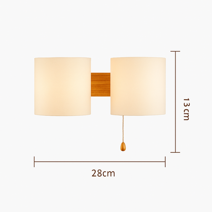 Applique murale LED en bois et verre pour intérieur nordique — LZ4X9T1
