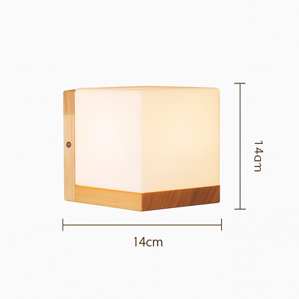 Applique murale LED en bois et verre pour intérieur nordique — LZ4X9T1