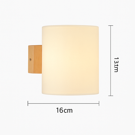 Applique murale LED en bois et verre pour intérieur nordique — LZ4X9T1