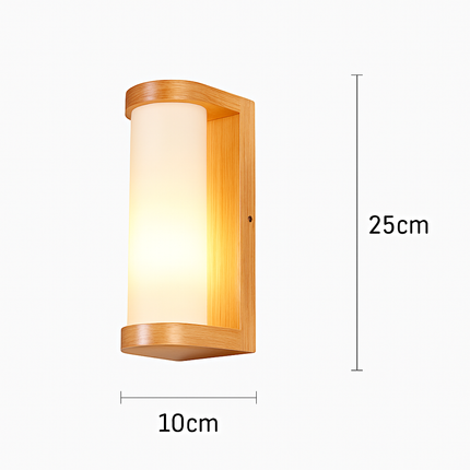 Applique murale LED en bois et verre pour intérieur nordique — LZ4X9T1