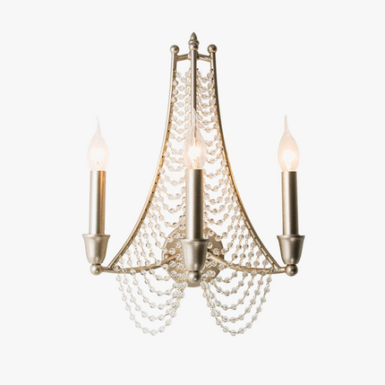 applique murale à bougie led éclairage cristal rétro décoratif