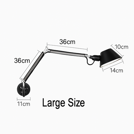 Applique murale bras articulé avec lampe American