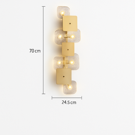 Applique murale carrée en cuivre au design post-moderne simple — LZ3QX9
