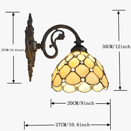 Applique murale style Tiffany en perles de verre classique — LZ4X9M
