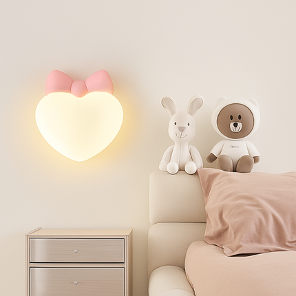 Applique murale créative en forme de couronne et cœur pour enfants — LZ4M9X2