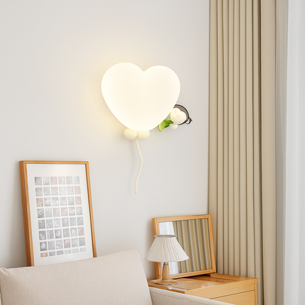 Applique murale créative en forme de couronne et cœur pour enfants — LZ4M9X2