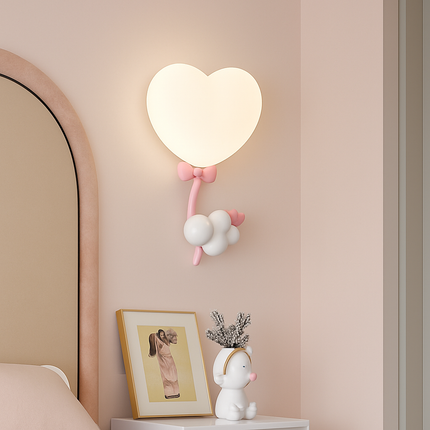 Applique murale créative en forme de couronne et cœur pour enfants — LZ4M9X2