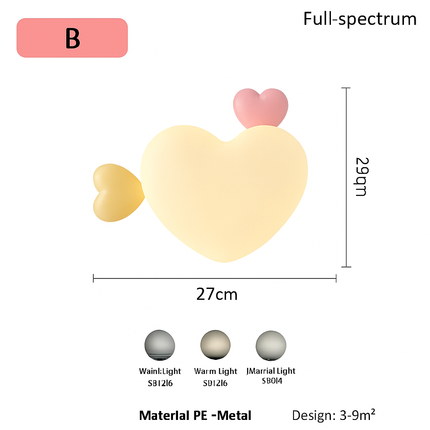 Applique murale créative en forme de couronne et cœur pour enfants — LZ4M9X2