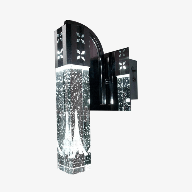 Applique murale cubique en cristal avec tour Eiffel Bubble