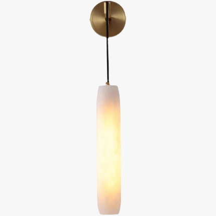 Applique murale cylindrique en marbre naturel avec câble cuivre réglable — LZ4QX7B