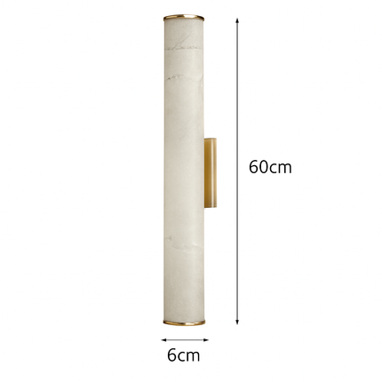 Applique murale cylindrique en marbre naturel et laiton — LZ4X9T2