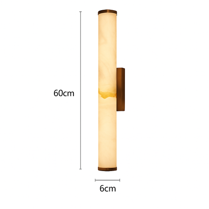 Applique murale cylindrique en marbre naturel et laiton — LZ4X9T2