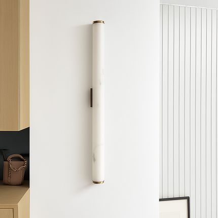 Applique murale cylindrique en marbre naturel et laiton — LZ4X9T2