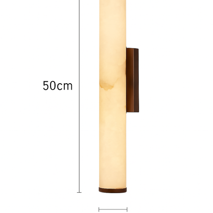 Applique murale cylindrique en marbre naturel et laiton — LZ4X9T2