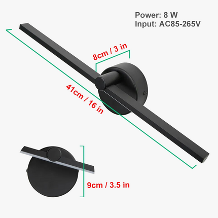 Applique murale LED nordique 8W blanc et noir pour intérieur avec interrupteur AC110V/220V — LZ4X9B2