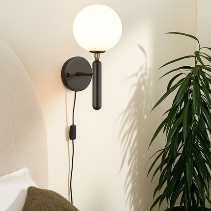 Applique murale nordique moderne avec interrupteur intégré — LZ4X9P2