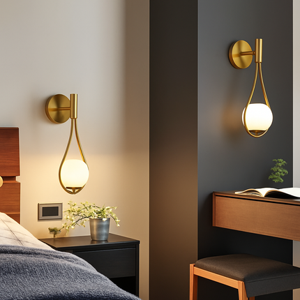 Applique murale nordique moderne avec interrupteur intégré — LZ4X9P2