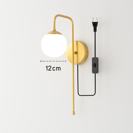 Applique murale nordique moderne avec interrupteur intégré — LZ4X9P2