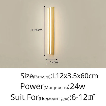 Applique murale de luxe imperméable à bandes longues décoratives — LZ4P9XQ