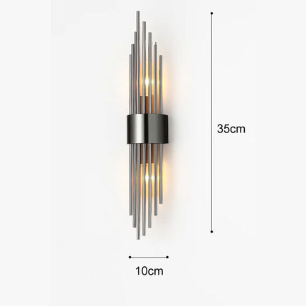 Applique murale de luxe LED moderne en or