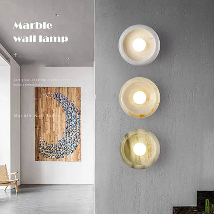 applique murale de luxe moderne en jade led pour hôtel et villa