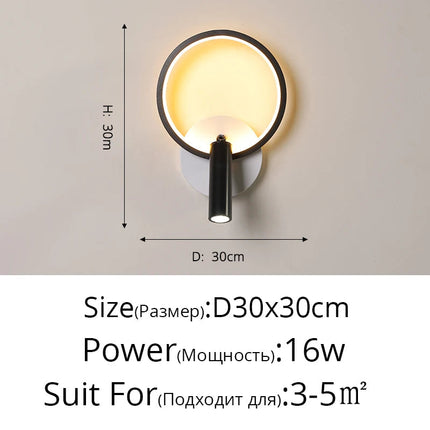 Applique murale ronde moderne et minimaliste pour intérieur — LZ4D7Q9