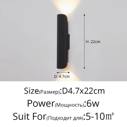 Applique murale stylisée avec protection des yeux et lumière spectre complet ambiance chaude — LZ4X9T2