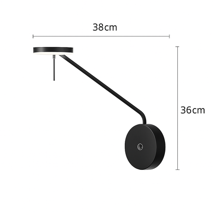 applique murale design avec bras pivotant réglable et poteau flexible