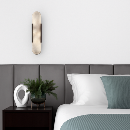 Applique murale cylindrique effet marbre design Aïda — LZ4G7X2