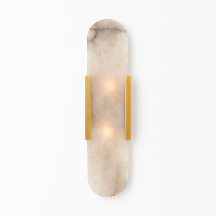 Applique murale cylindrique effet marbre design Aïda — LZ4G7X2