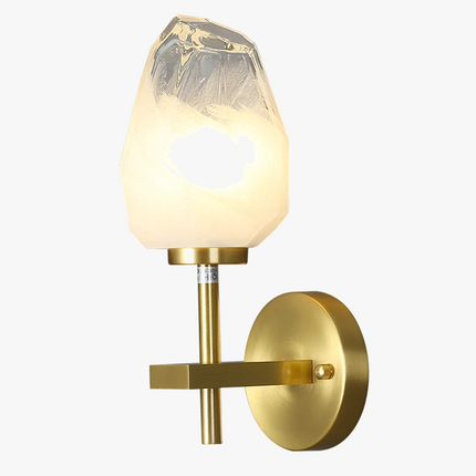 Applique murale en verre et cuivre doré pour intérieur design — LZ4X9T