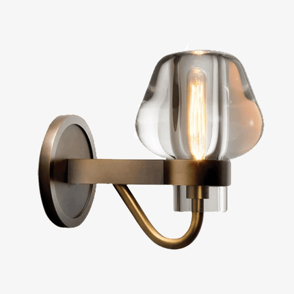 Applique murale LED design en cuivre avec verre déformé — LZ4XJ9