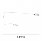 Blanc - 140cm - 2 lampes