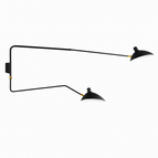Noir - 120cm - 2 lampes